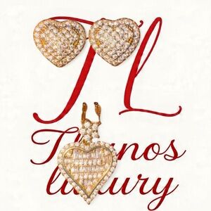 Gold and Silver Heart Jewelry Set